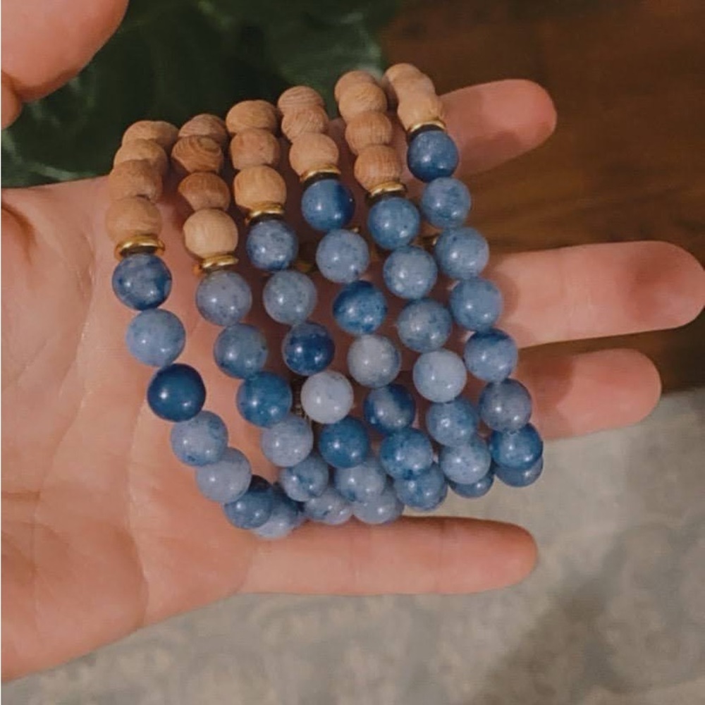 Midnight Drift Blue Aventurine Diffuser Bracelet
